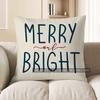 Home Decor Merry And Christmas Decorative Throw Pillow Pattern Cushion Cover Suitable For Sofa Bedroom Car Pillow Cover