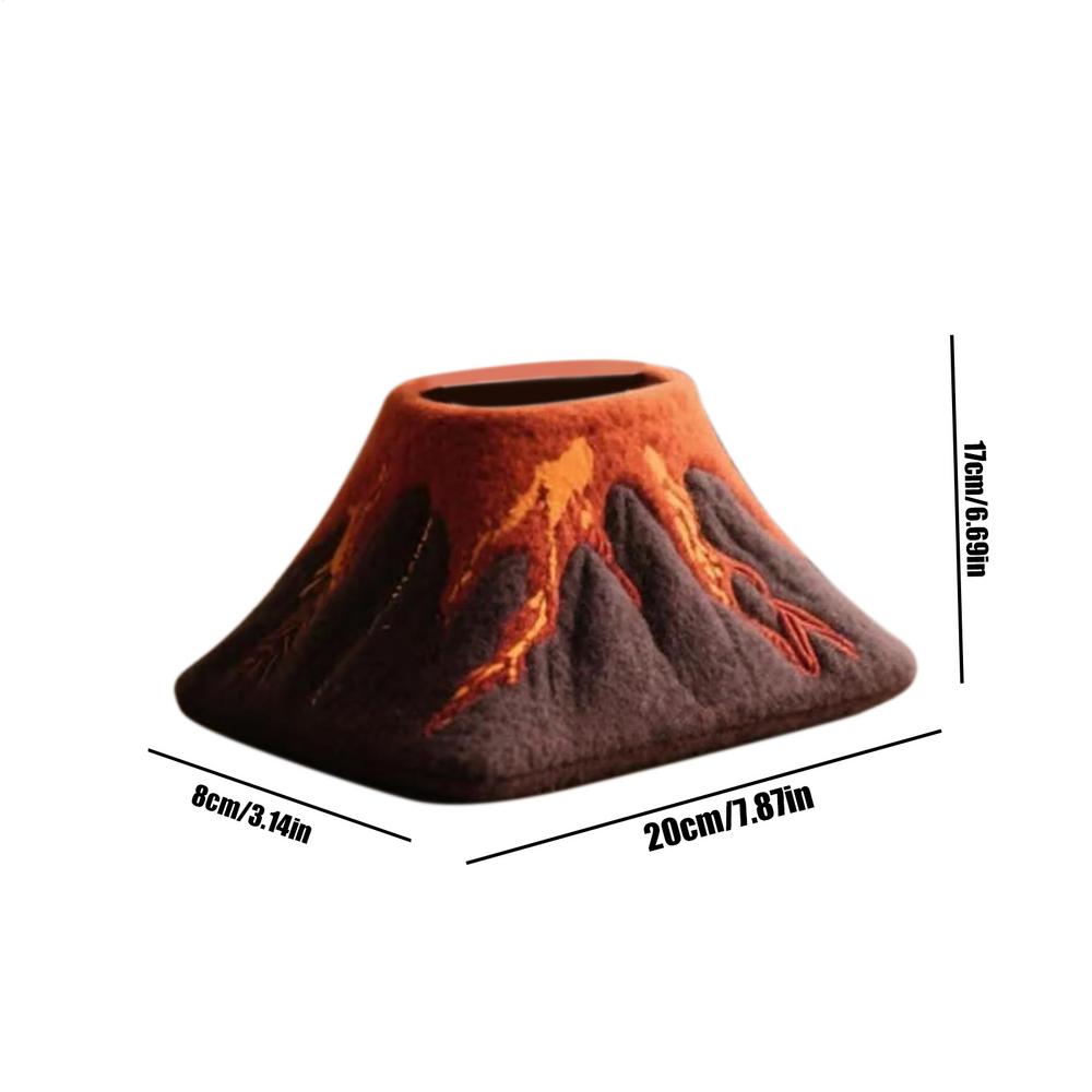 Tissue Cover Box Bottom-Opening 3D Volcano-Shaped Volcano-Shaped Facial Tissue Storage Box For Bathrooms Dining Rooms TV Stands