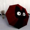 1pc Cat Circle Automatic Open/close Folding Compact Cute Umbrella, 8-Rib Sturdy Canopy, Lightweight Portable, Commuting Use, Gift, 080