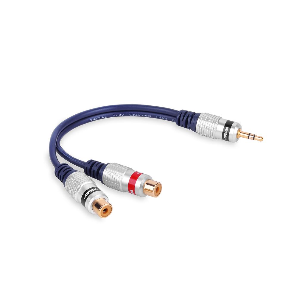 Adapter jack 3,5 mm stereo wtyk - 2x rca cinch gniazdo vitalco (a1)
