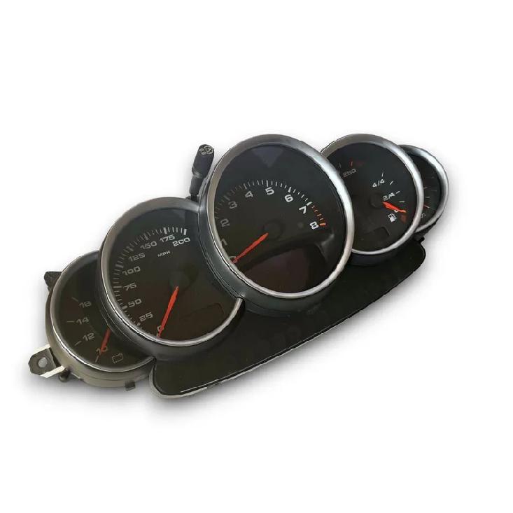 1 Set Matt Chrome Dashboard Dial Gauge Rings Bezel Trim for Porsche 911 996 S Turbo Targa