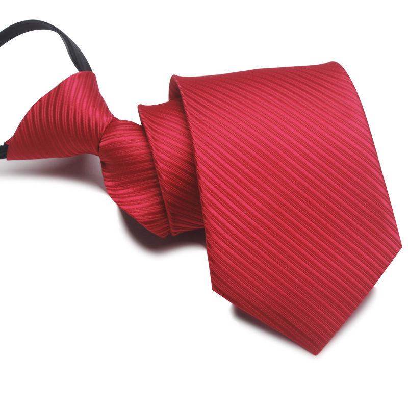 Men's 8cm No-Knot Zipper Tie - Easy-Pull Business Formal Tie