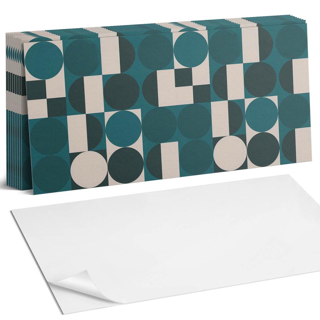 Kafelki Pcv Z Motywem Łatwa Dekoracja Do Jadalni Geometria Kształtów I Form 10X40X20 Cm