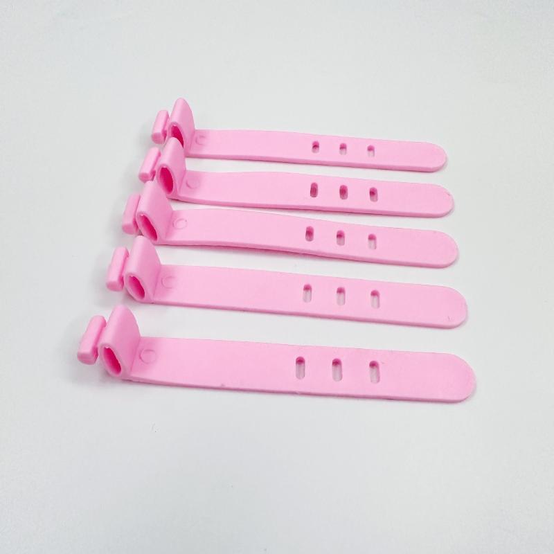 TPR Cable Organizer Straps 10 Pcs Reusable Adjustable Multi-Color Cord Ties for Headphones Chargers Small Electronics Home Use