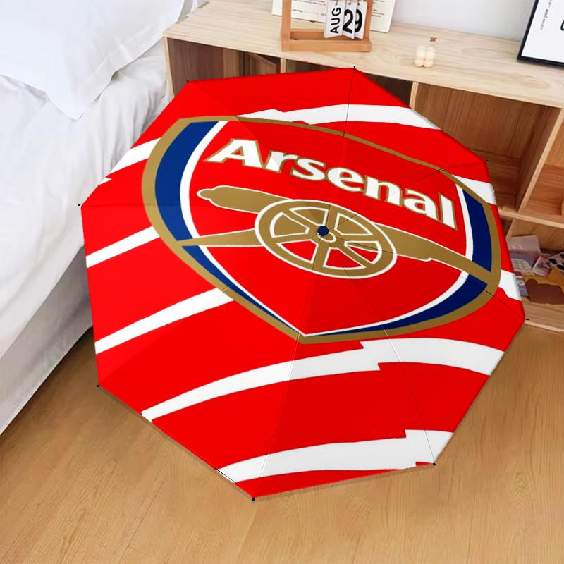 1PC Arsenal Football Club Crest Printed Umbrella Folding umbrella, automatic umbrella 8-Frame for Travel, camping Fan gifts Christmas Gifts