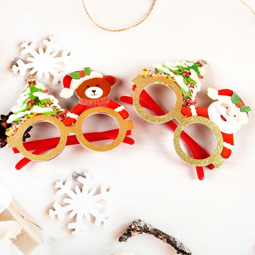 Santa Claus Christmas Eye Frame Xmas Tree Party Prop Happy New Year Christmas Glasses  Kids
