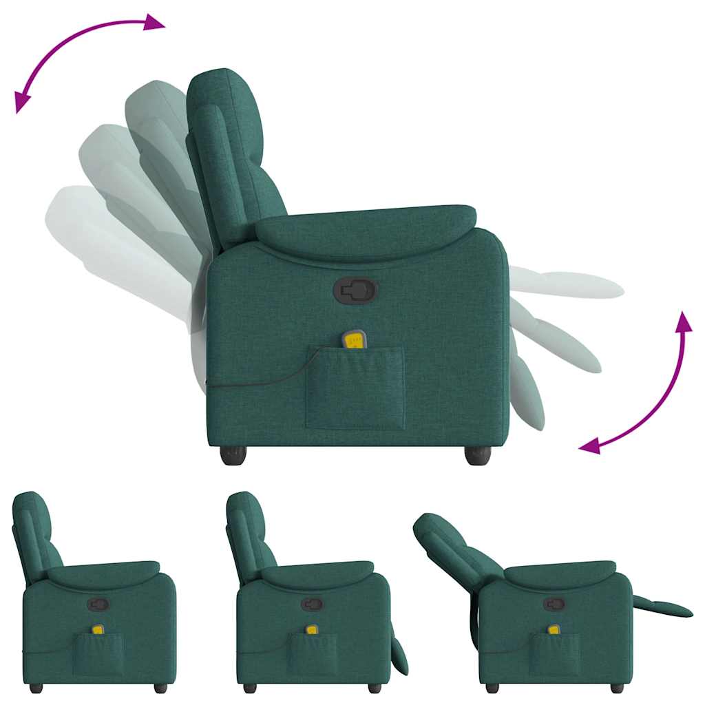 Massage Chair Dark Green Fabric