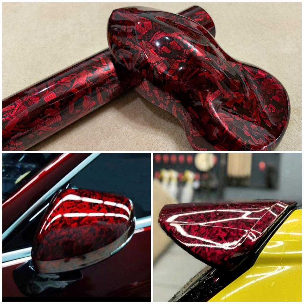 Gloss Black Flower Carbon Fiber Car Wrap Sticker for Interior & Exterior