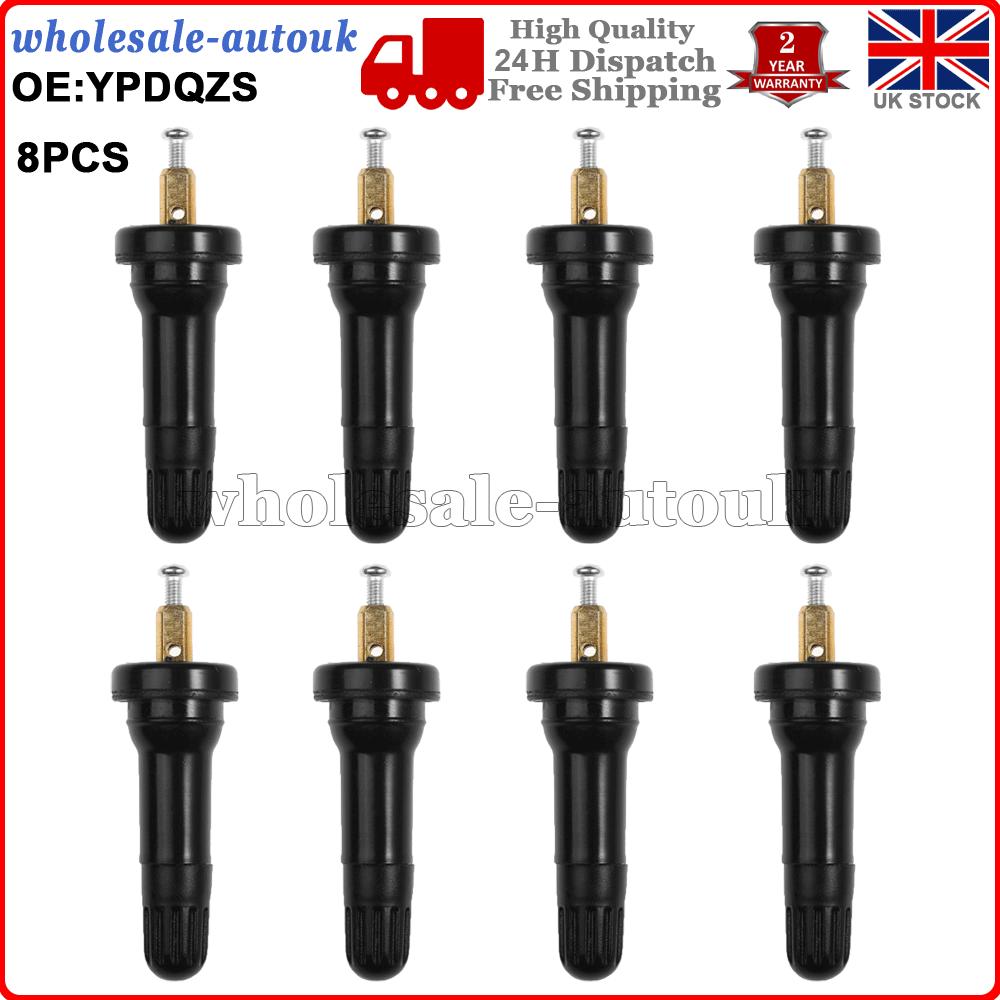 8PCS TPMS tire pressure sensor valve for tubeless disc wheel nipple straight UK