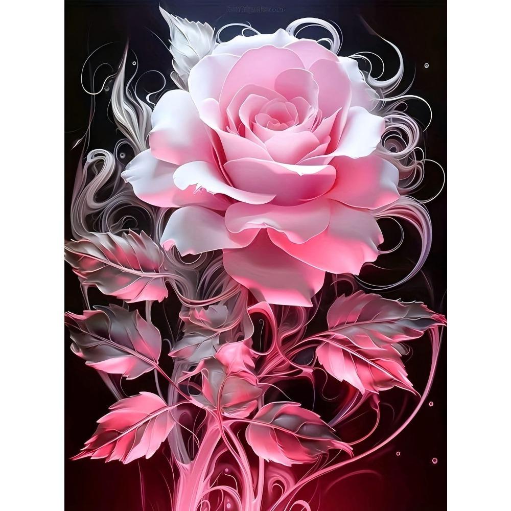 5D Diamond Painting, Peony Flower Sticker Diamond Cross Stitch Decorative Painting