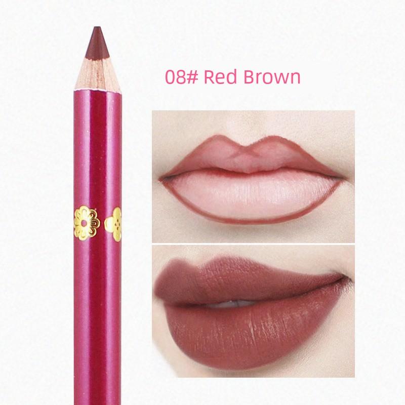Lip Liner Waterproof and Durable Genuine Goods Non-Fading Hook Line Nude Color Non-Decolorizing No Stain on Cup Matte Lipstick Pen Female Lip Pencil