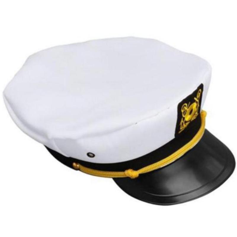 Cappello da Marinaio Cappello da Capitano di Yacht Blu Navy Regolabile Costume da Marinaio Capitano Uomo Cappello Blu Navy da Barca per Adulto Bambino Uomo Donna