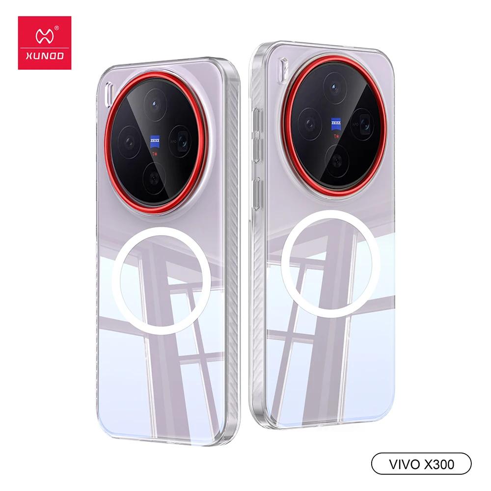 Für Vivo X300 Vivo X300 Pro Hülle XUNDD Klar Transparentes Gehäuse Ultradünn Vergilbungsresistent PC Handyhülle Mit Magnetring