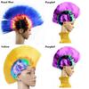 Vibrant Rainbow Purple Festive Wig Funny Party Accessory Hen Crest Headwear