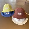 Solid Color Baby Sun Hat Soft Cotton-Linen Fisherman Cap Sweet Kids Sun Cap  Outdoor Use