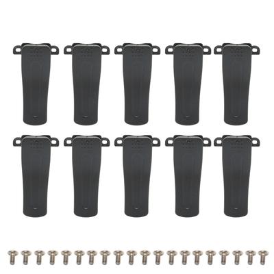 10 szt. Zamienny plastikowy klips do paska radiowego 2-drożny klips do paska walkie-talkie dla Baofeng BF 666S BF 777S