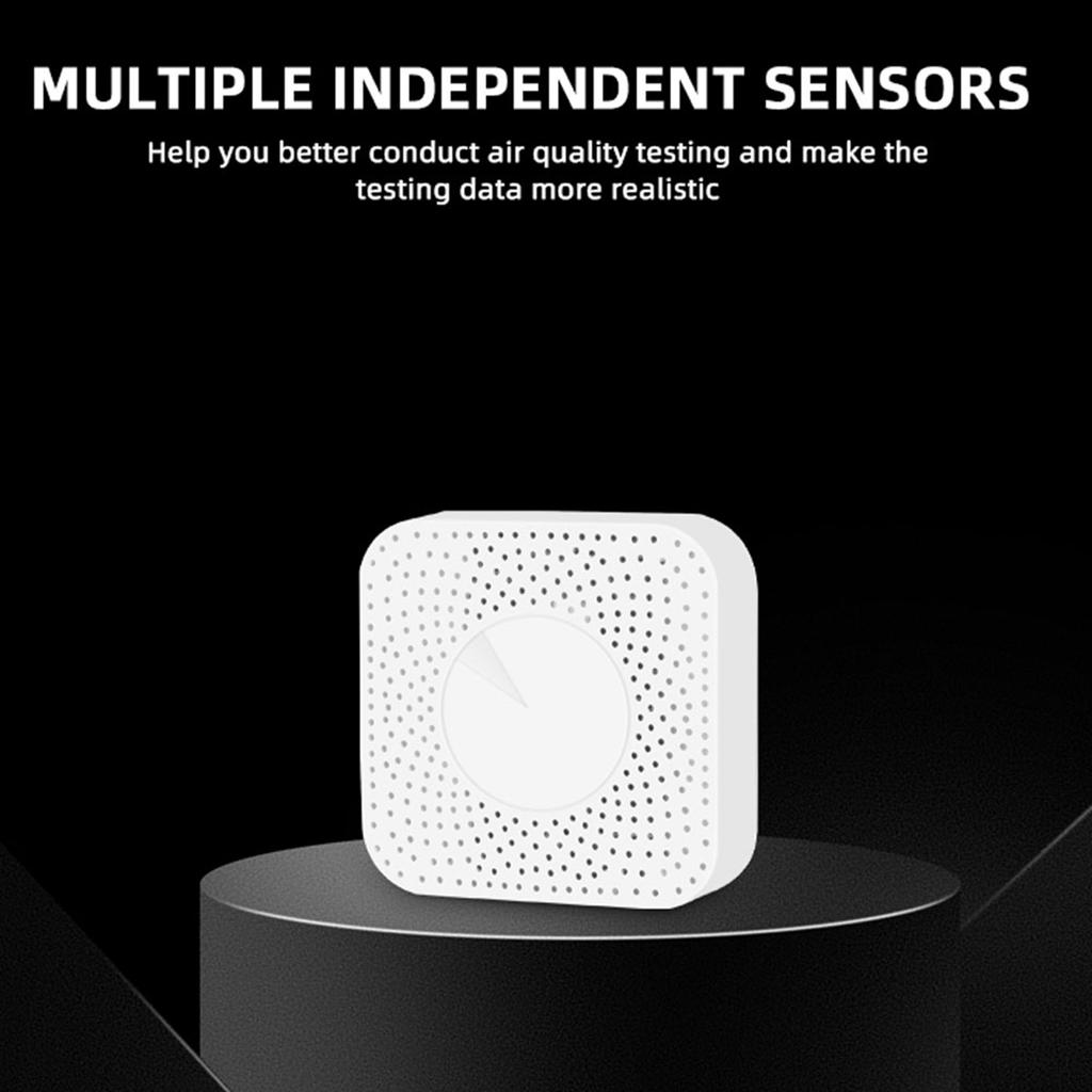 Tuya WiFi Intelligent Air Housekeeper 6 In 1 Air Quality Monitor PM2.5 Formaldehyde TVOC CO2 Temperature Humidity