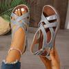Women's Bohemian Style Wedge Sandals 2026 Summer Lightweight Thick Sole Platform Sandals Woman Plus Size 43 Non-slip Beach Shoes