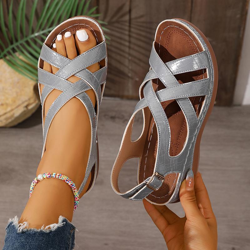 Women's Bohemian Style Wedge Sandals 2026 Summer Lightweight Thick Sole Platform Sandals Woman Plus Size 43 Non-slip Beach Shoes
