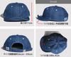 Librass Denim Umpire Short Deep Baseball Outdoor Cap for Men and Women Cap, Brim, Cap,