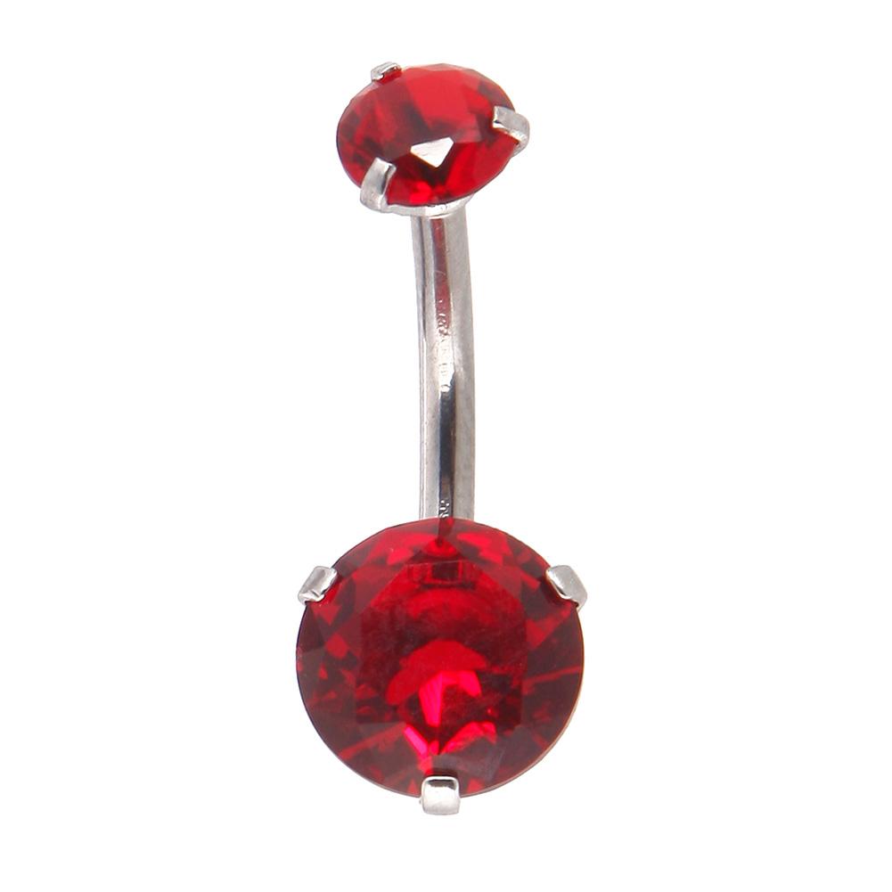 

Сексуальный двойной круглый кристалл циркон пупок кольцо для живота бар хирургическая сталь горный хрусталь пирсинг ювелирные изделия AB Colorful Zircon