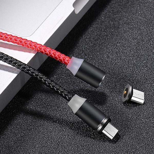 Usams Kabel Magnetyczny U-Sure Microusb1M 2.1A Pleciony Czerwony/Red Sj294Usb02 (Us-Sj294)