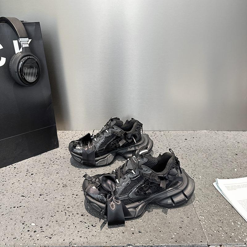 

Папины кроссовки для женщин, Новые дышащие спортивные и повседневные кроссовки, Универсальные кроссовки на толстой подошве 40 чёрный