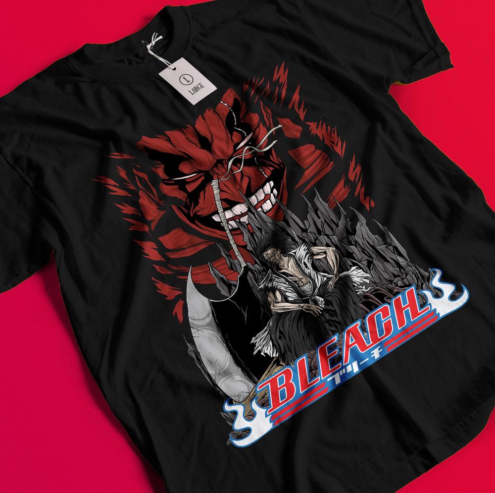 

Zaraki Kenpachi Shirt Bleach Anime Tshirt Ichigo Bankai T-Shirt Aizen Yhwach Tee BB467 XL