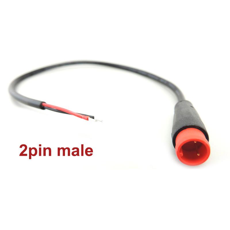 Ebike Accessories Optional Cable Waterproof Connector Display Pin Base Connector 2/3/4/5/6Pin Cable Extension Cord