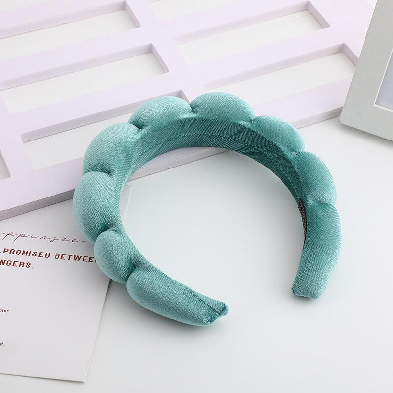 Retro Puffy Hair Band Sponge Headbands for Women Velvet Cloth Padded Girls Makeup Hairband Beauty Fashion Hairband Accessories