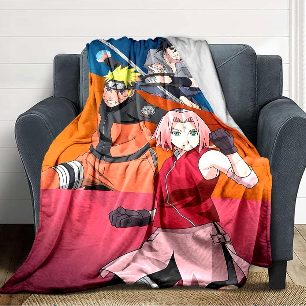 1pc NARUTO (4) Blanket, Gift, for Men and Women, Soft Blanket, Good for Sofa Bed Couch Travel, Lightweight Flannel Blanket