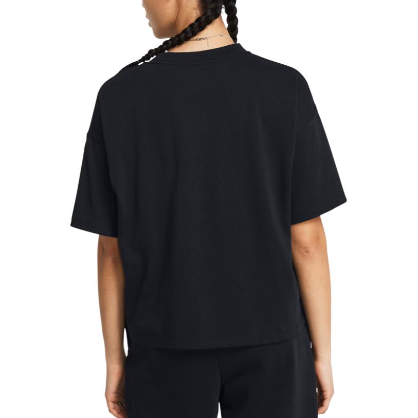 Under Armour X Curry Bruce Lee Collaboration Spring Collection Graphic Print Vintage Round Neck Short Sleeve T-Shirt Women Tops Black 1385310-001