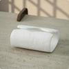 Boîte à mouchoirs cylindrique Aspect travertin Distributeur facial Mat pour