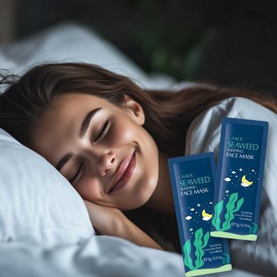 10 Piece Seaweed Sleeping Mask Hydrating Facial Skin Care Mask Use Before Bed Overnight Hydrating No Rinse