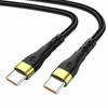 120W Fast Charging Dual Type-C Cable for Apple 15/16, Huawei Phones, Laptops - 6A Compatible.