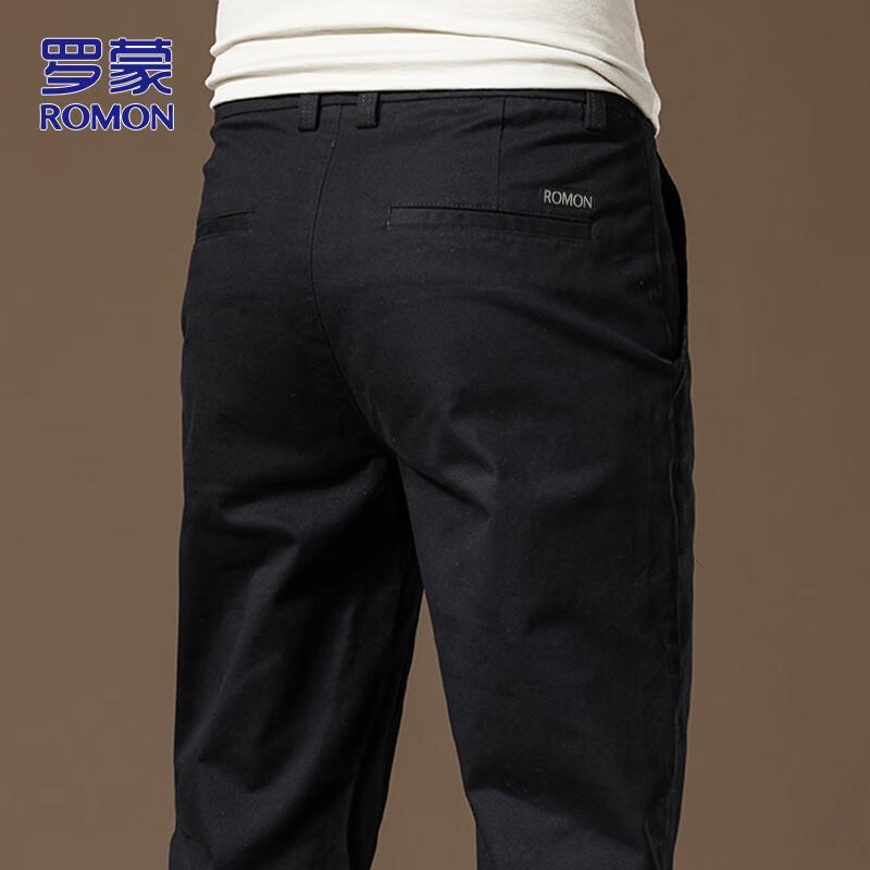 ROMON Men's Straight-Leg Casual Business Pants