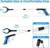 32 Inch Grabber Reacher Tool 360° Rotating Head Wide Jaw Foldable Reacher Grabber Pickup Tool Anti-Slip Rotating Jaw with Magnet