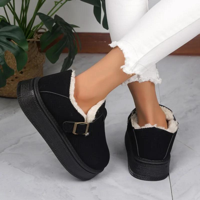 fashion Fashion House Slippers Winter Fur Women's Short Fur Outdoor Women's Fashion Fluffy Snow Boots