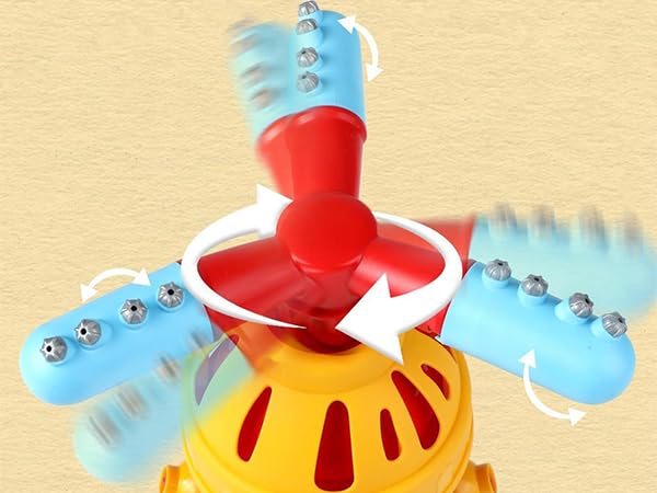 OBEST Sprinkler Hydrantenspielzeug Rotierender Springbrunnen Wasserspiel im Freien Sommerspiel Springbrunnen Spielzeug Rasenspiel Kinderpool Sommermassnahmen Kinderschlauch