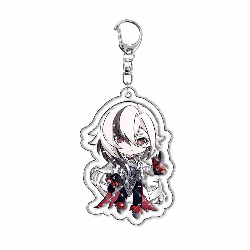 Cute Anime Game GENSHIN IMPACT Neuvillette Wriothesley Lyney Furina Keychain Accessories Cosplay Pendant Set Prop Badge Gift