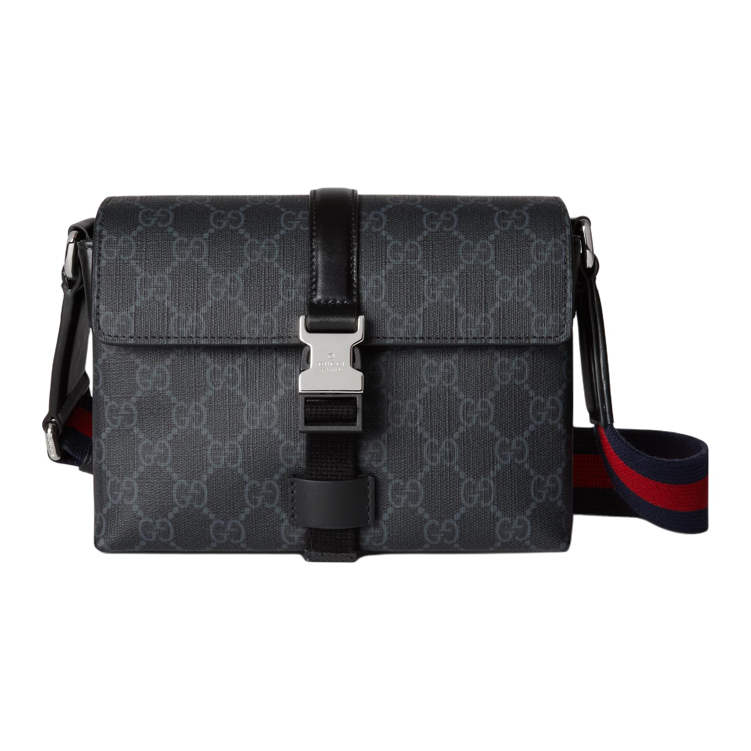 

Gucci GG Monogram Canvas Messenger Crossbody Bag In Black For Men Daily Use Box(Basic Set+Box)