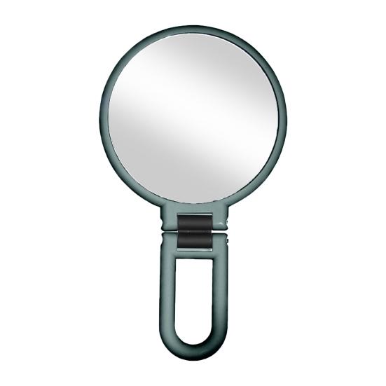 Espejo de maquillaje de aumento con mango plegable portátil 1x15x elegante espejo de maquillaje compacto y versátil