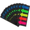 NUOBESTY 10Sets of Neon Page Marker Arrow Stickers Colored Index Tabs Flags Bookmarks Sticky Notes for Home Office Students