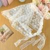 1 Stück Dreieck Spitze Schal weiß süß Spitze Turban Kopftuch Reise Foto Stirnband Haar Accessoires Geeignet Damen Mädchen