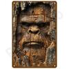 Tin Sign  Angry Wolf Head Sculpture Vintage Durable Metal Plaque Wall Decor Home Bar Garage Man Cave Wall Art