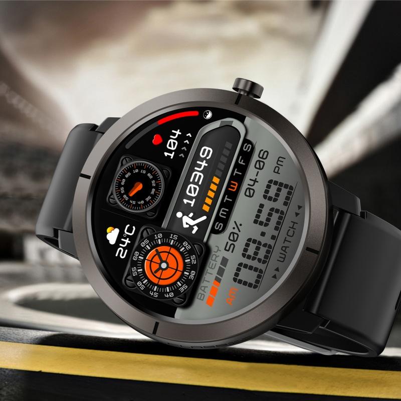 Rainbuvvy DM76 GPS Sports Watch 1.32inch AMOLED Full-touch BLE5.3 Dustproof Smartwatch 5ATM Waterproof 360mAh Support Multiple Sports Modes