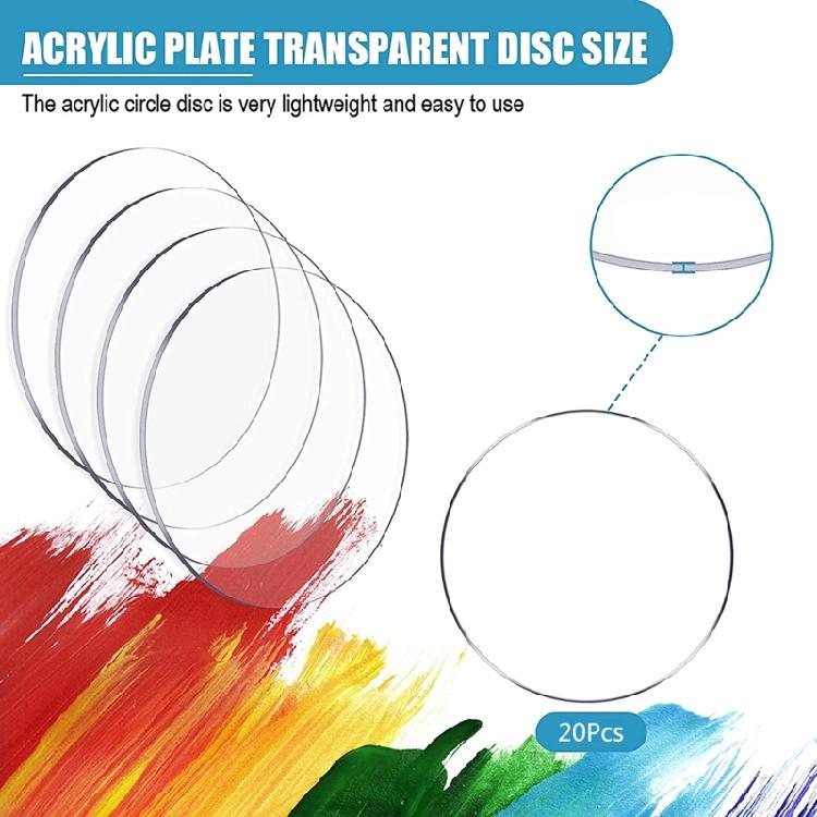 30Pcs Acrylic Sheets Panel Clear Blank Board for Cake Topper Decoration