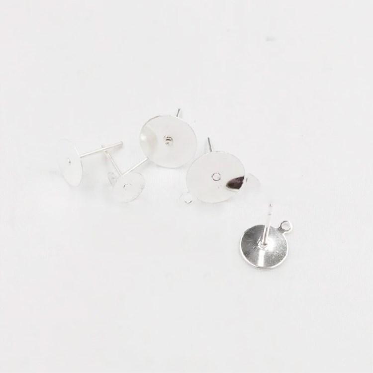 DIY Round Base Flat Piece Earring Posts - Dangle Accessories In Stock