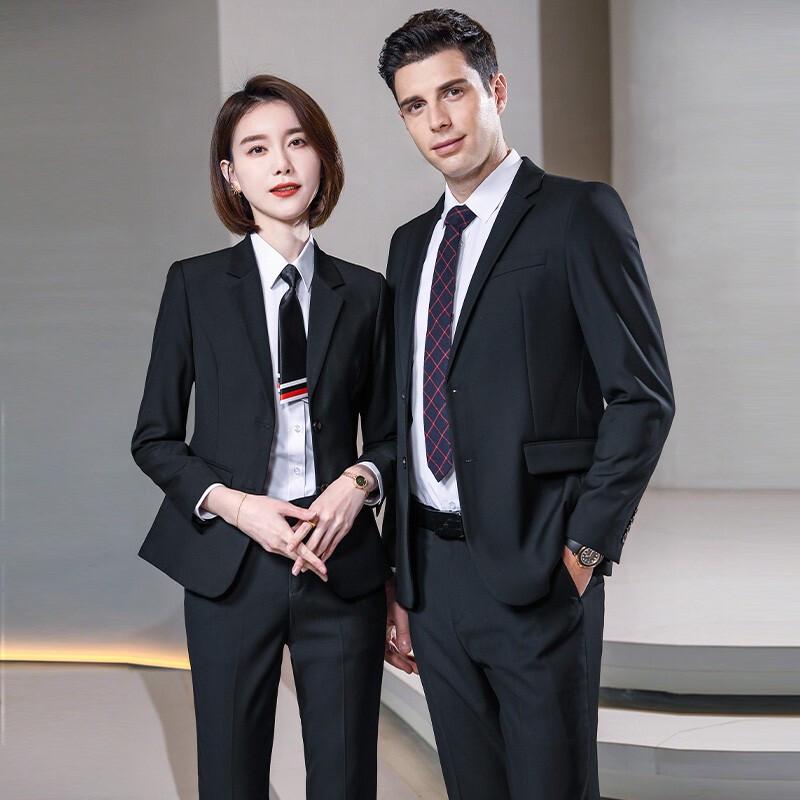 Trelomann Unisex Anti-Wrinkle Two-Piece Professional Suit