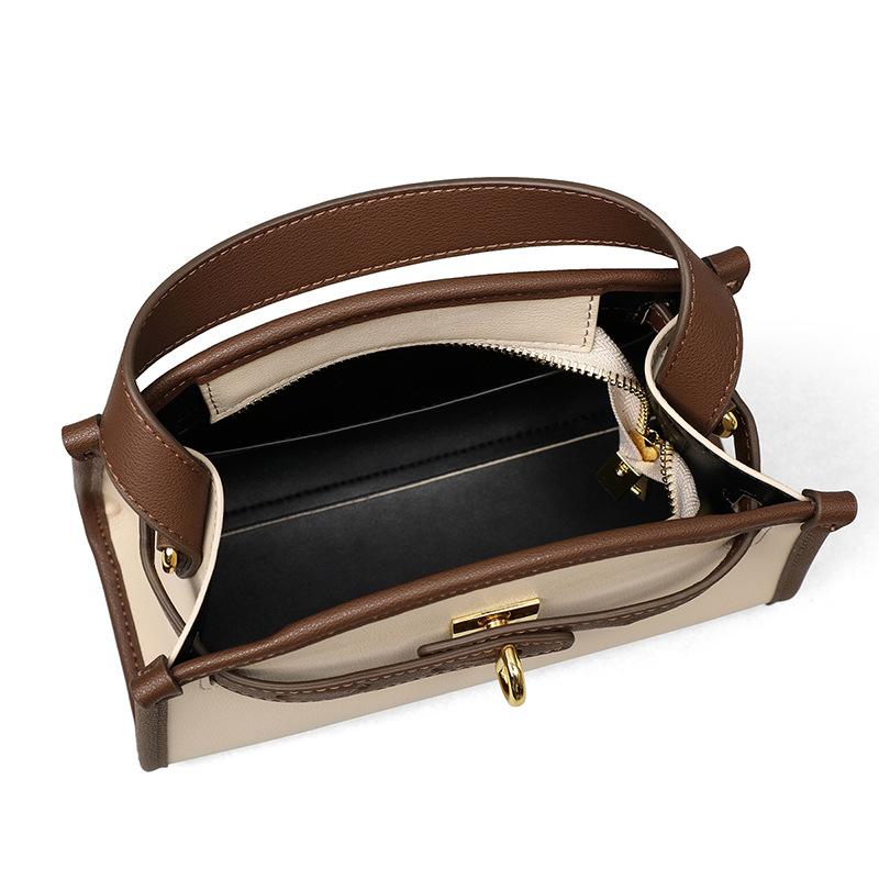Bag Vintage Crossbody Bag Senior Hand-held Senior Texture Niche Fashion Mother Leather Women's Bag